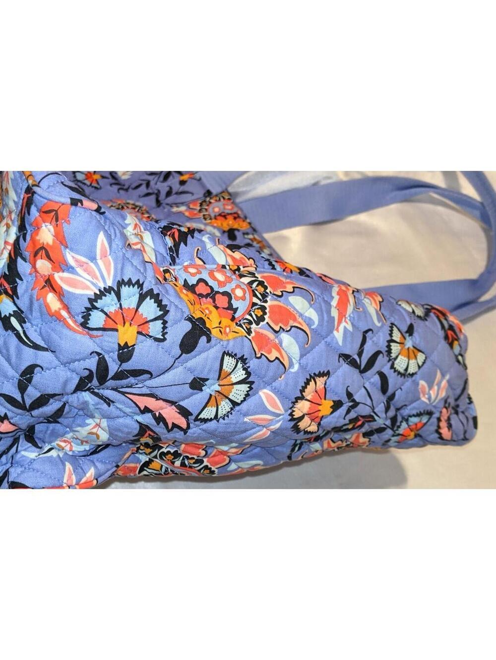 Vera Bradley Dual Compartment Travel Bag Tote in Mural Garden Floral Paisley EUC - Picture 6 of 13